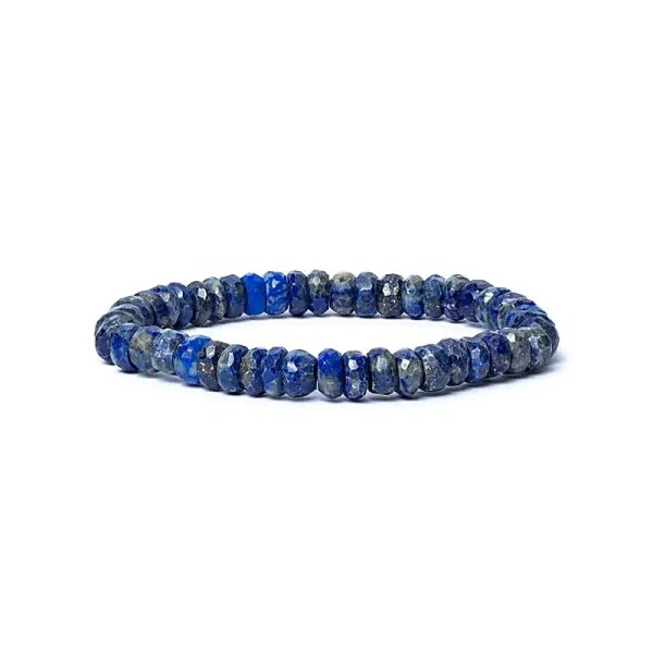Armband Lapislazuli Facette AA Qualität elastisch -- 0,8 cm