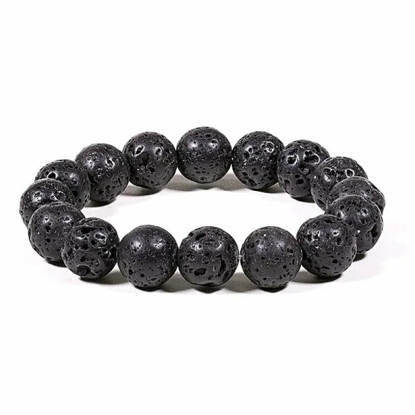 Armband Lavastein - elastisch -- 1.2 cm