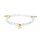 Armband Mondstein elastisch mit Stern/Mond/Sonne Anh&auml;ngern -- 4mm