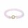 Armband Rosenquarz elastisch mit Sonnenanh&auml;nger -- 6mm