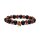Armband Rudraksha/Lavastein und Om elastisch -- 0.8cm;9cm