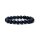 Armband schwarzer Onyx mattiert AA Qualit&auml;t elastisch -- 1.0 cm