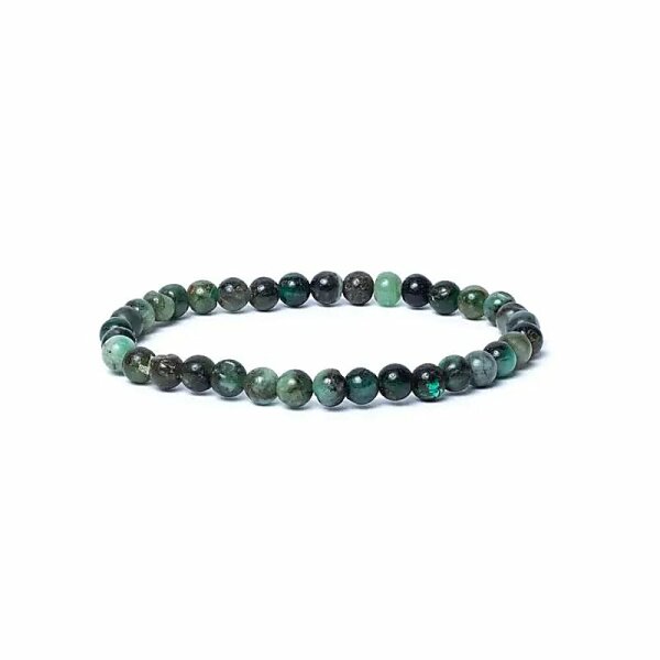 Armband Smaragd AA Qualität elastisch -- 0,6 cm