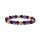 Armband Tigerauge Sonnenstein Amethyst elastisch -- &plusmn;0,8cm