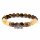 Armband Tigerauge/Rutilquarz mit Elefant -- 8 mm