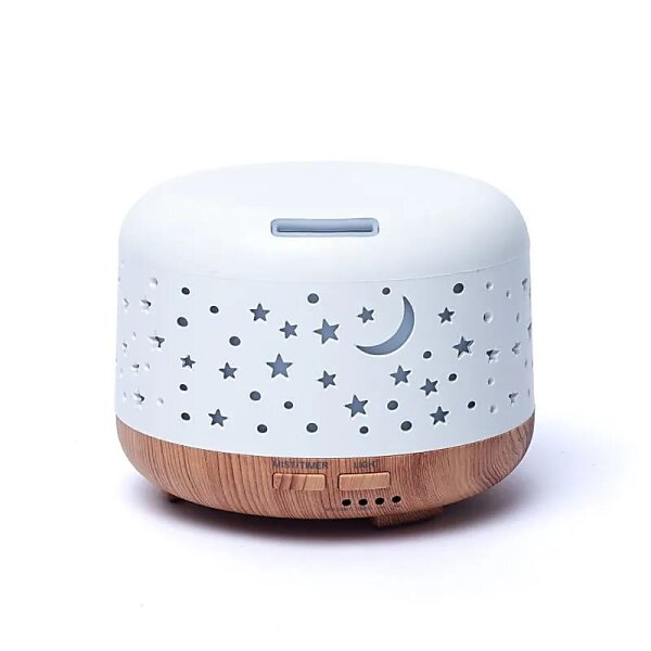 Aroma Diffusor Nebula rund weiß / Holzdruck -- 300ml