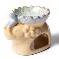 Aroma Öl und Wachsbrenner Elefant natur -- 12.5x9x9cm