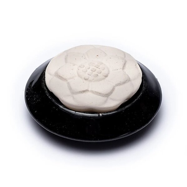 Aroma Stein Diffusor Lotus schwarz -- 7.5cm
