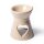 Aroma Wachs-Brenner Herz beige -- 8x6.5 cm