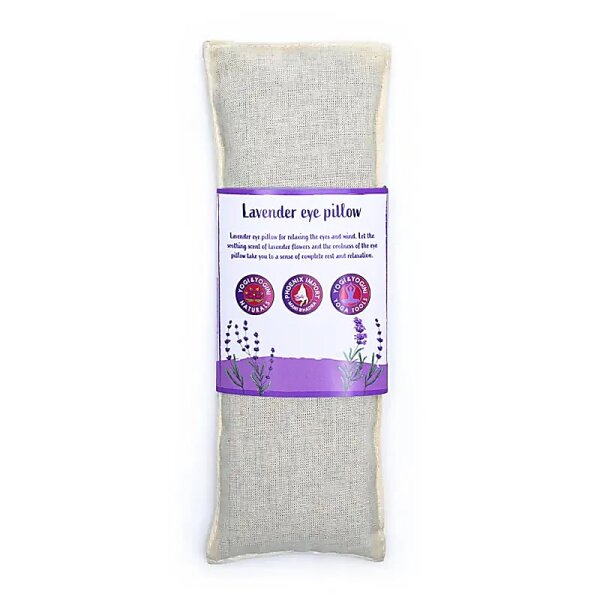 Augenkissen Lavendel biologisch beige -- 140 g; 22x8 cm