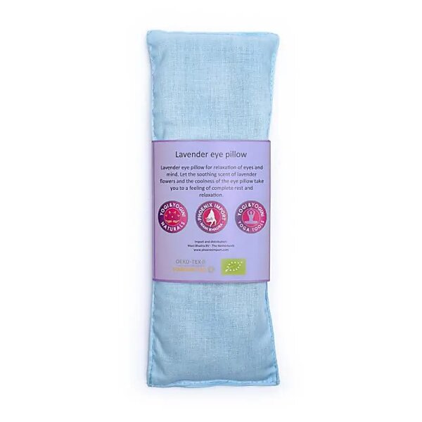 Augenkissen Lavendel biologisch hellblau -- 140 g; 22x8 cm