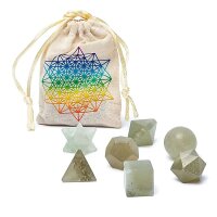 Aventurin Heilige Geometrie 7-teiliges Set --...