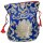 Beutel Brokat Lotus blau -- 19x16 cm