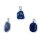 Blauer Quarz Edelstein Anh&auml;nger &Ouml;se eingesteckt -- &plusmn;1-3cm