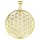 Blume des Lebens Messing-Anh&auml;nger goldfarbig -- 3 cm