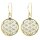 Blume des Lebens Ohrringe Messing goldfarbig -- 2.5 cm