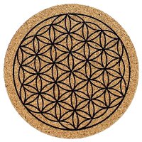 Blume des Lebens Untersetzer Kork Set von 6 Stk -- 8x0.5 cm