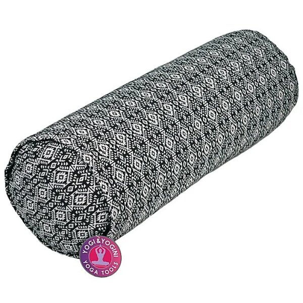 Bolster rund Schwarz Weiß -- 60x16 cm; ±2300 g