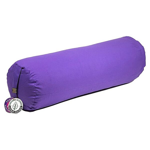 Bolster rund violett Baumwolle BIO (OCS) -- 60x16 cm; ±2300 g