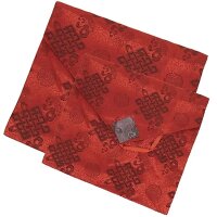 Brokat Buchhülle rot groß -- 25x27 cm