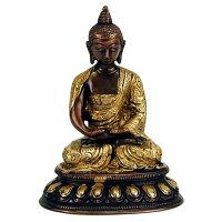 Buddha Amitabha Figur 2-farbig -- 1150 g; 15 cm
