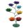 Chakra Lotus Display gr&uuml;n + 21 Teelichthalter-- 49x32 cm