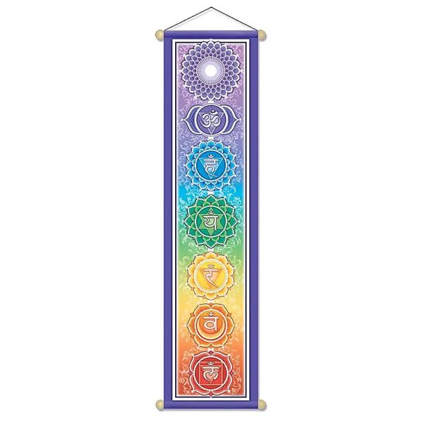 Chakra Wandschmuck groß -- 30x120 cm