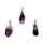 Chevron Amethyst Edelstein Anh&auml;nger &Ouml;se eingesteckt -- &plusmn;2-3 cm