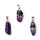 Chevron Amethyst Edelsteinanh&auml;nger mit gebohrtem Stift -- &plusmn;2-3cm