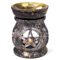 Duftlampe Pentagramm Speckstein -- 11x9 cm