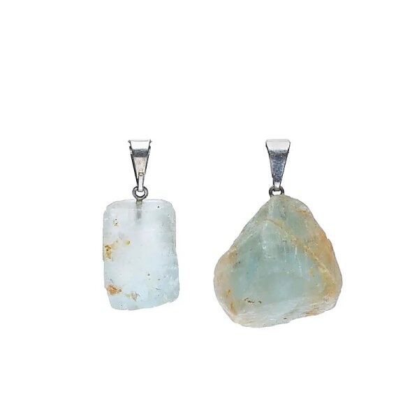 Edelstein Anhänger Blauer Topas roh -- ± 1.5 cm – 3 cm