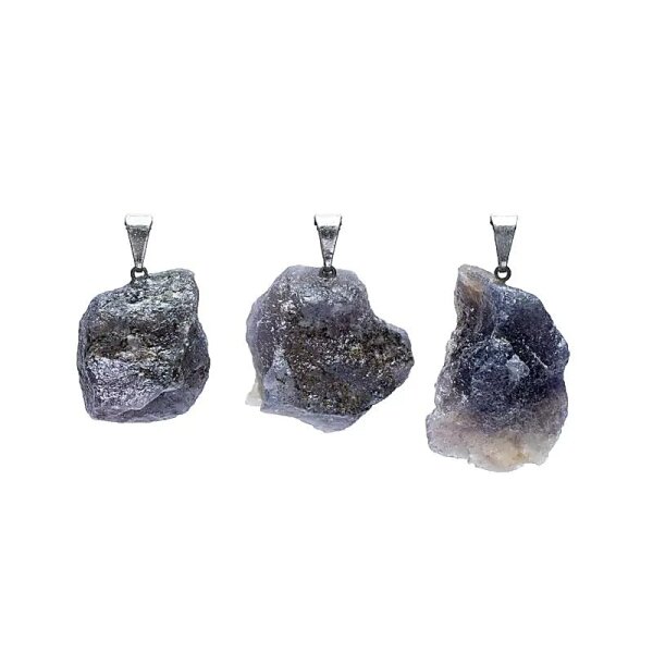 Edelstein Anhänger Iolite (Wassersaphir) roh -- ±2.5 cm