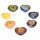 Edelstein SET mit 7 Chakra Symbolsteinen (Herz) -- 3.5 cm