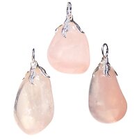 Edelsteinanhänger Rosenquarz A-Qualität --...