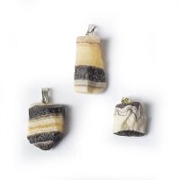 Edelsteinanhänger Zebra Onyx roh -- ±2.5cm