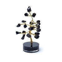 Edelsteinbaum schwarzer Achat -- ±8cm