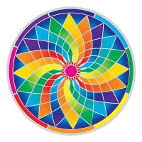 Fensteraufkleber Regenbogen-Traumfänger -- 14cm