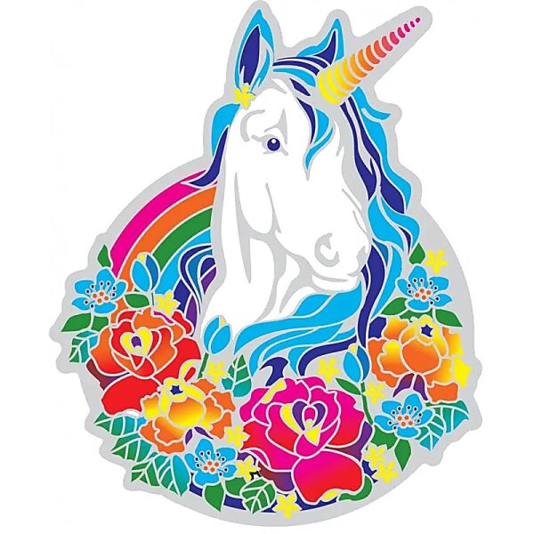 Fensterbild Magisches Einhorn -- 14 cm