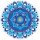 Fensterbild Mandala Om Blau -- 14 cm