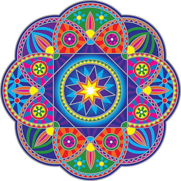 Fensterbild Sonnenstrahlen Mandala -- 13,5cm