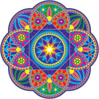Fensterbild Sonnenstrahlen Mandala -- 13,5cm