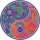 Fensterbild Yin Yang Mandala -- 13,5cm