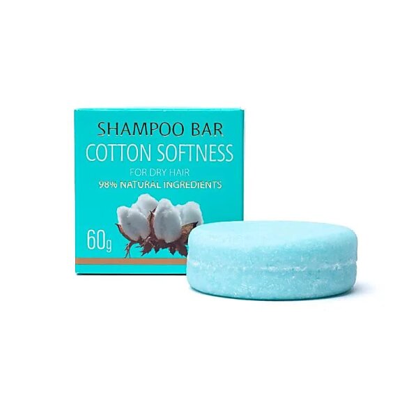 Festes natürliches Shampoo Cotton Softness -- 60g