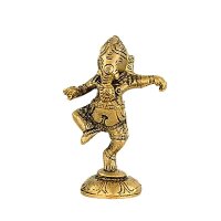 Ganesh tanzend aus Messing -- 178 g; 10 cm