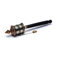 Gebetsmühle Om Mani Padme Hum Handmodell -- 21.5 cm