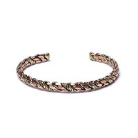 Gedrehtes Armband bronze/goldfarben dreifach Twist -- 6.5cm