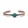 Gedrehtes Armband mit t&uuml;rkisfarbenem Stein -- 6.5cm