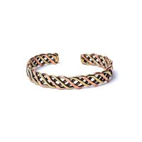 Geflochtenes Armband Farbe Bronze/Gold -- ±6,5cm