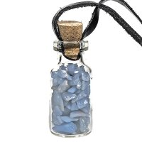 Geschenkflasche aus Glas mit Schnur Angelit -- 3.6cm