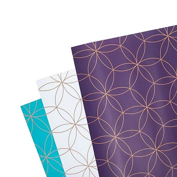 Geschenkpapier Blune des Lebens 3 Bögen -- 50x90cm